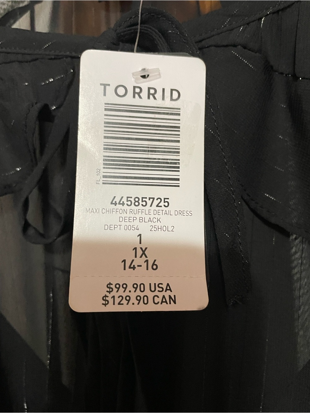 torrid Black Ruffle Tiered Maxi Dress - Picture 4 of 4